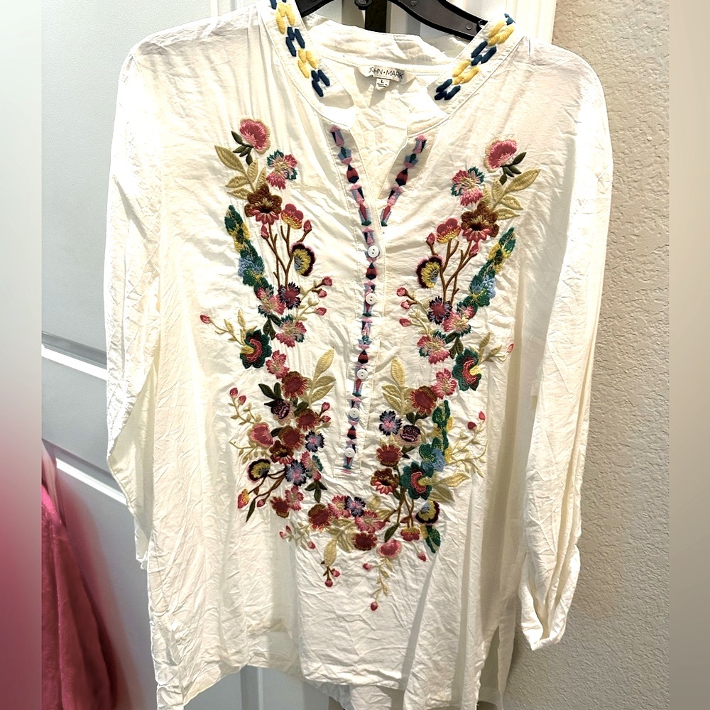 John Mark embroidered tunic